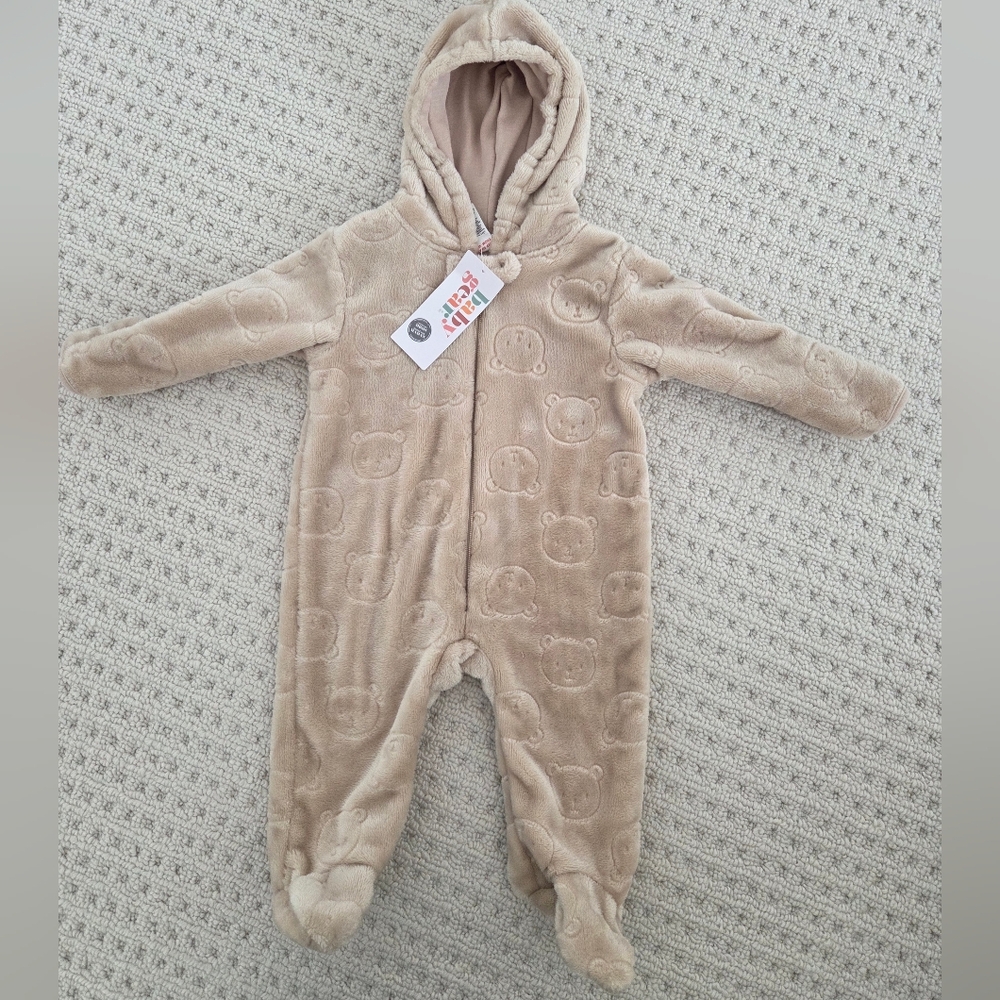 Cozy Tan Baby Bunting- 3 - 6 Months